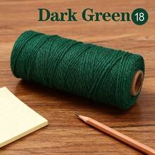 Rollo de 300M de cuerda de algodón blanco de 2mm - Cuerda artesanal resistente a granel para costura DIY, macramé, decoración de bodas y cumpleaños - Multicolor - Ver 25