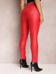 Pantalones pitillo - Rojo - Ver 3