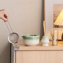 1pc/4pcs/7pcs Set Vintage Matcha Bowl, Matcha Preparation Tools, Matcha Whisk, Japanese Style Ceramic Tea Bowl, Mixer, Tea Whisk, Kiln Renovation Tool Set