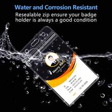 20 piezas de fundas transparentes y a prueba de agua, de 65*117mm, fundas verticales de protección, adecuadas para tarjetas de negocios, autobús, banco, tarjetas de crédito, identificación y tarjetas de identificación, portátarjetas de plástico