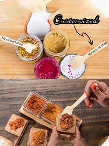 1pc Wooden Customizable Laser Engraved Text Mini Teaspoons For Honey, Tasting Spoons, Perfect For Christmas, Halloween, Thanksgiving, Graduation, Home & Kitchen, Food Service Tableware - Multicolor - View 3