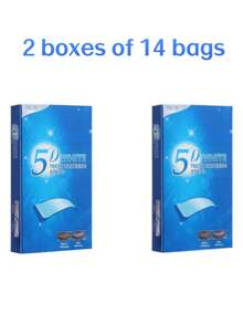 Tiras blanqueadoras de dientes, cuidado de la higiene oral, tiras blanqueadoras elásticas de doble cara, pastillas blanqueadoras, blanqueamiento de dientes en casa, kit de blanqueamiento, contiene xilitol, elimina manchas amarillas, manchas de café y vino tinto, regalo para el hogar y viaje Pasta de dientes - Azul - Ver 12