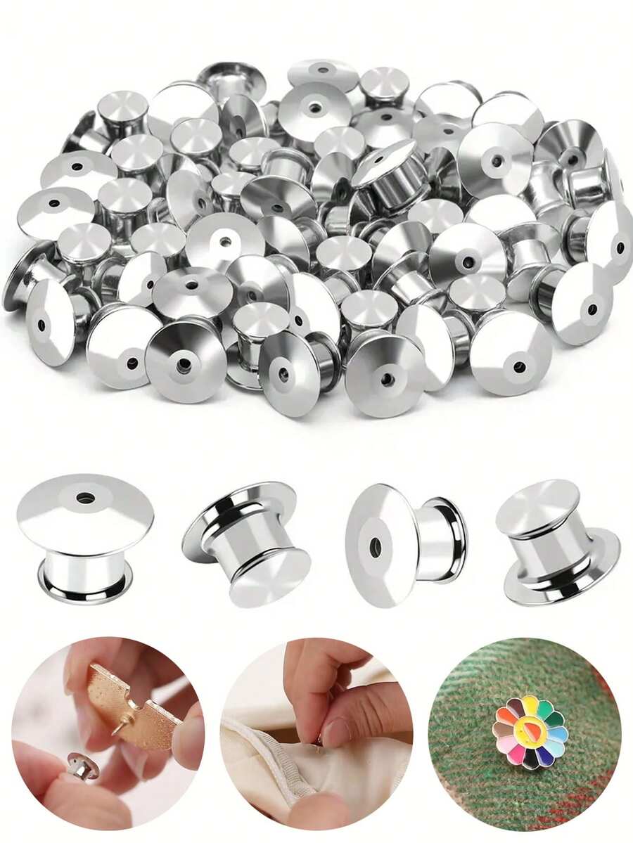 10/30 szt. metalowych zapięć z blokadą na szpilkę - wytrzymały stop, emaliowane szpilki do klapy, do tworzenia biżuterii, rękodzieła, szycia i projektów DIY - bezpieczne metalowe zapięcie do broszek, szpilek i akcesoriów, materiały do rękodzieła, eleganckie metaliczne wykończenie, metalowa konstrukcja, metalowa szpilka, agrafka, szpilka do plecaka, uchwyt na kołnierzyk, zapięcie do broszki, materiały do tworzenia broszek, szpilka do broszki do rękodzieła