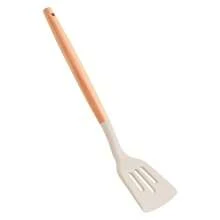 1 Pc Wooden Handle Silicone Spatula Kitchen Stir-Fry Spatula Home Cooking Silicone Kitchenware Steak Pan Spatula
