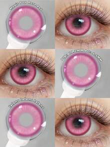 Lalens甜美粉色美瞳，半年抛型，适合深棕色眼睛；Lalens自然蓝色美瞳，半年抛型，适合浅棕色眼睛；Lalens灰色美瞳（6个月抛型），日抛型2片装，柔软材质，适合万圣节角色扮演 - 半年拋 - 查看 33