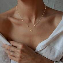 Personalized Initial Necklace For Women, Dainty A-Z Pendant Charm - d - مشاهدة 7
