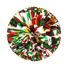 2 Stücke Cheerleader mit Pompons, Bändern, Tanzauftritts-Requisiten, Quadratische Tanzspiel-Requisiten, für Fußball, Basketball, Fußball und Sportaufführungen, Mannschaftssportarten, Tanz- und Cheerleader-Requisiten