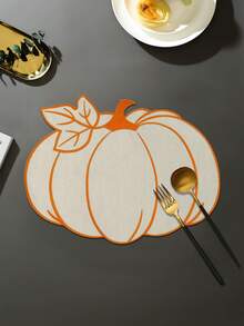 1-200 pièces Napperons de table d'Halloween en forme de citrouille, faciles à nettoyer, à essuyer, antidérapants, tapis de table à manger, décoration pour fête de mariage, festival, convient pour la maison, le restaurant, la décoration de table à manger, articles ménagers