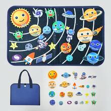 Foldable Farm Animals Felt Storyboard Set, Kindergarten Storytelling Early Education Interactive Game Kit, Car Airplane Travel Toys, Birthday Gift - Early Education Toys - View 11