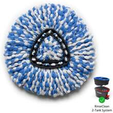 2 Pack Microfiber Spin Mop Replacement Heads, Compatible With 2-Tank RinseClean System, Machine Washable Refills (Blue) - Blue2 - View 2