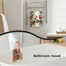 2 pièces/100 pièces Figurines de casse-noisette de Noël et serviettes à motif sapin de Noël, convenant pour salles à manger, cuisines, salles de bain, décoration quotidienne, fête familiale quotidienne, décoration de la maison et articles ménagers aux couleurs vives. Peut être offert en cadeau.