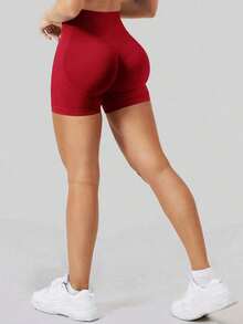 High-Waisted Tummy-Control Shorts,Hidden Scrunch Butt Lifting Pants,Cycling Shorts Curve,Women Boyshorts,Waist Trainer,Curve Plus,Black Shorts,Tight Shorts,Gym Pink Leggings Woman,Women Boyshorts - Đỏ - Xem 4