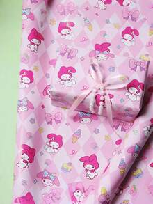 1 张 19.7 英寸 X 27.5 英寸圣诞礼品包装纸，Sanrio Hello Kitty、Melody、Kuromi 和 Cinnamoroll 礼品包装纸，19.7 英寸 X 27.5 英寸，耐用卡通图案纸，适合节日礼物、圣诞派对装饰。 - 彩色 - 查看 13