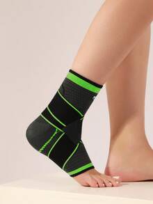 JINGBA SUPPORT 1 Piece Breathable Compression Ankle Support Sleeve – Elastic Foot Protector For Running, Basketball, Cycling & Daily Use For Men Women - Green - View 8