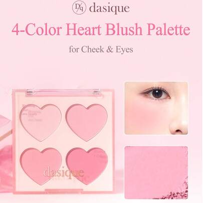  Bảng phấn má hồng lì 4 màu Dasique, lên màu chuẩn, lâu trôi, tạo hiệu ứng rạng rỡ tự nhiên, nhẹ nhàng và thoáng khí, công thức thuần chay, thương hiệu trang điểm thời trang, món đồ không thể thiếu cho mùa lễ hội Giáng sinh.