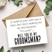 Proposal Card, Funny Groomsman Best Man Proposal Card, Will You Marry Me Card, Wedding Party Gift, Proposal Idea - Festive Encouragement Cards