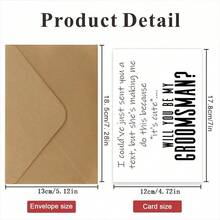 Proposal Card, Funny Groomsman Best Man Proposal Card, Will You Marry Me Card, Wedding Party Gift, Proposal Idea - Festive Encouragement Cards