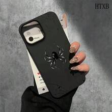 Fundas y protectores para teléfono con diseño de araña negra y orificios grandes. Compatibles con phone 16 Pro Max, 16, 15 Pro, 14, 14 Plus/14 Pro Max, 13, 13 Pro, 12 Pro, 11/11 Pro. Regalos para cumpleaños y festividades - Blanco - Ver 4