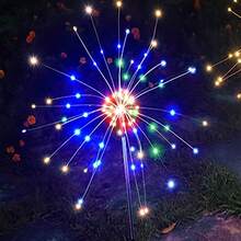 1 pezzo Luce solare da giardino da esterno, impermeabile, adatta per giardino, matrimonio, festa, prato, festival musicale, decorazione per vacanza, bianco/bianco caldo/colorato