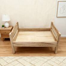 新生儿摄影道具木床，复古风格婴儿床，适合100天庆祝，可拆卸婴儿摄影工作室配件，迎婴派对礼物，婴儿房装饰