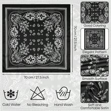 Silk Scarf Scarf Women 248Pcs, Satin Bandana Hair Scarf Boho Headwear Beach Travel Holiday Decors - 2 Petite + Đen, Nâu - Xem 5