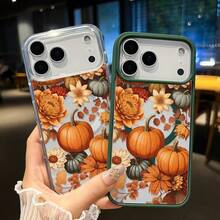 Funda de teléfono anti-caída, ultra delgada, transparente y colorida, compatible con iPhone 17 Pro Max, 16, 16e, 15 Plus, 14, 13, 12, 11, XS Max, XR, con diseño de flores de otoño, resistente a los arañazos y no amarillento, de alta calidad y material duradero, como regalo para usuarios de smartphone - Azul - Ver 5