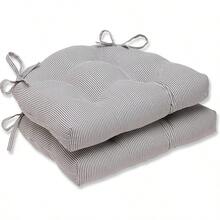 Cojín reversible para silla exterior gris oxford juego de 2 almohadones decorativos cómodos muebles exteriores cojines decorativos resistentes cojín exterior reversible gris oxford juego de 2 - Almohadillas para sillas, 15.5 x 16 pulgadas - Ver 1