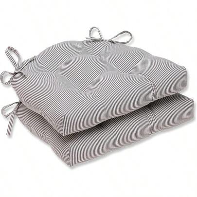 Cojín reversible para silla exterior gris oxford juego de 2 almohadones decorativos cómodos muebles exteriores cojines decorativos resistentes cojín exterior reversible gris oxford juego de 2