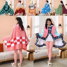 1pc Anime COS Wearable Blanket, Halloween Christmas Party Costume Prop, Suitable For Home, Travel, Camping