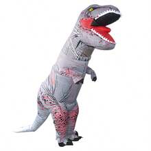 Inflatable Tyrannosaurus Rex Costume Suitable For 1.5-2m Height, Adult Dinosaur Inflatable Costume For Sports Events, Dinosaur Inflatable Costume Prop Ride-On Dinosaur - Gray Tyrannosaurus - View 4