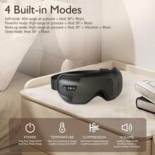 All-In-One Eye Massager With 4 Modes,Airbag Heat Compress And Vibration, Rechargeable And Portable. Relieves Eye Fatigue, Perfect For Home, Car, And Office Use,Great As A Gift - màu đen - Xem 3