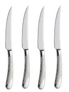 6件套不锈钢牛排刀叉套装，含锯齿牛排刀 - 高品质优雅西式牛排刀。这些是经典设计的西式牛排刀，适合切肉、牛排等，可用洗碗机清洗。 - 銀色 - 查看 10