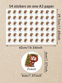 54-540片可客製化文字紅酒杯貼紙，個性化姓名標籤，可客製化圓形文字貼紙，適用於婚禮、單身派對、感謝卡、邀請函和禮物盒 - 風格B - 查看 3