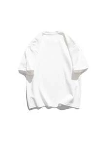 Heart Print Short Sleeve T-Shirt, Casual Loose Versatile Fashion Top, New Summer Collection White - White - View 10