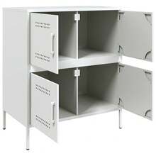 Sideboard White 68x39x79 Cm Steel - White - View 10