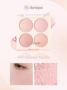 Dasique 4-Color Matte Blush Palette, High Color Payoff, Long-Lasting, Natural Glow, Lightweight & Breathable, Vegan Formula, Fashionable Makeup Brand, Christmas Holiday Essential - #09 Almond Vanilla - 查看 11