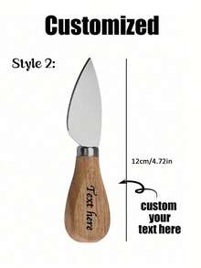 Custom Stainless Steel Butter Knife Spreader, Personalized Stainless Steel Butter Spatula,Wooden Handled Butter, Cheese Spreader Knives, Jam, Frosting, Cream Spatula Kitchen Essentials, Natural Log Style, Family Dining, Party Use, Afternoon Tea Use, Kitchen Use, Kitchen Supplies, High-End Restaurants Supplies, Dishwasher Friendly Back To School,Highly Attractive Kitchen Gift For Mothers, Chefs, And Food Lovers - Multicolor - View 6