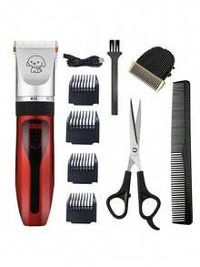 Pet Electric Clipper, Electric Shaver For Dogs, Cats, Pet Hair Trimmer, Pet Shaver - Redwood - View 15