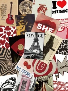 50 piezas Pegatinas de pósteres vintage para mujeres, cuaderno, portátil, estuche de teléfono celular, equipaje, monopatín, casco, decoración de calcomanías