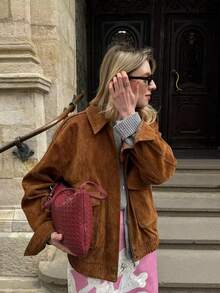 Fall Winter Bomber Jackets Women Outerwears Suede Jacket Women Streetwear Holiday Women Coats Zipper New Coats