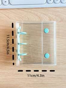 Mini 3-Ring Macaron Binder Cover, Dual Snap DIY Organizer Album, Fits 3-Inch Postcards, Kpop Idol Cards, School & Office Supplies, Photo Album, Durable Loose Leaf Notebook Cover, Planner & Note Taking