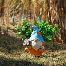 Gnome pitic ghiveci de flori acasă grădină vază în aer liber decor desene animate pitic rășină artizanat decorativ