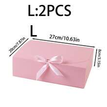 10pcs/5pcs/2pcs - White/Black/Pink/Brown Gift Box With Lid, Gift Box With Ribbon For Bridesmaid Proposal Box, Gift Box For Wedding, Birthday Gift, Shower Party And Other Parties, Valentine's Day Gifts, Valentine Day,Packaging, Birthday, DIY Making, Beauty Storage BOX