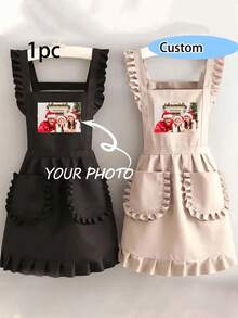 Grembiuli antipolvere personalizzati - Grembiuli senza maniche personalizzati in stile nordico per uomo e donna per la casa e la cucina, grembiuli personalizzati per cucina e cottura, grembiuli senza maniche antipolvere unisex, regali per feste, matrimoni, fidanzamenti, famiglia, feste, anniversari, Natale