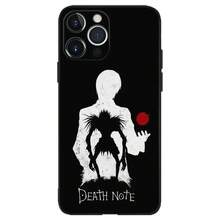 Funda de teléfono D- L Light Yagami para Apple , 13, 14, 13, 12, 11, XS, XR, X, 8, 7, Pro, Max, Plus, Mini, cubierta de silicona, negra, compatible con funda  17, funda  17 Pro, funda  17 Pro Max - z5 - Ver 12