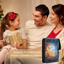 4 tarjeteros de bolsillo, álbum de tarjetas de, 400 tarjeteros de bolsillo con funda para tarjetas comerciales, tarjetero para álbum de coleccionista, juguete para regalo para (Rojo 2) 90UA - Color 2 - Ver 9