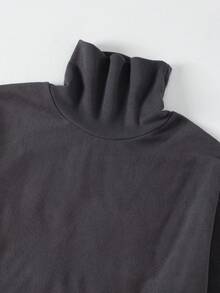 3pcs High Neck Long Sleeve T-Shirts For Men, Reversible Fleece Fabric, Warm Casual Thermal Undershirt, Autumn/Winter