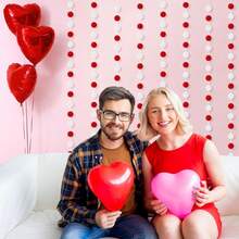 2 pièces Guirlande de boules Pom Pom de 2 mètres, Guirlande de Noël rouge, Décoration de sapin de Noël, Guirlande de boules de feutre de Noël pour la décoration de la maison, la classe, la cheminée, le mur, la fête, l'anniversaire. Décoration de Noël pour la maison, vert et blanc.