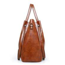 Women's Bag New Retro Four-Piece Mother-And-Child Bag Large Capacity One-Shoulder Handbag Crossbody Bucket Bag Perfect For Birthday Gift Halloween Christmas Thanksgiving New Year's Gift - màu nâu - Xem 3