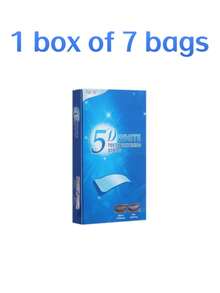 Tiras blanqueadoras de dientes, cuidado de la higiene oral, tiras blanqueadoras elásticas de doble cara, pastillas blanqueadoras, blanqueamiento de dientes en casa, kit de blanqueamiento, contiene xilitol, elimina manchas amarillas, manchas de café y vino tinto, regalo para el hogar y viaje Pasta de dientes - Azul - Ver 10